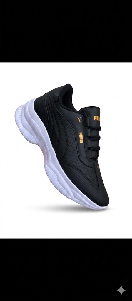 Tênis Puma Feminino Casual Plataforma Conforto Solado Alto Preto Branco Dia a Dia - Imagem 2