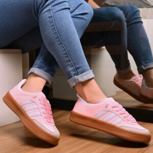 Tênis Adidas Samba XLG Feminino Rosa e Lavanda com Plataforma