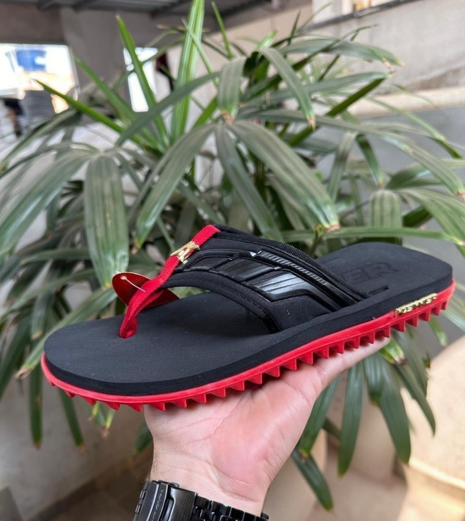 Sandália Kenner Masculino Tratorado Antiderrapante Confortável Preto Verde Casual - Imagem 6