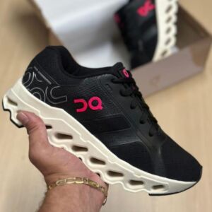 Tênis Feminino Esportivo Caminhada Academia Corrida Leve Confortável com Amortecimento Preto