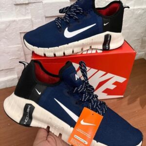 Tênis Casual Esportivo Masculino Azul Marinho e Preto Confortável Leve Solado Anatômico