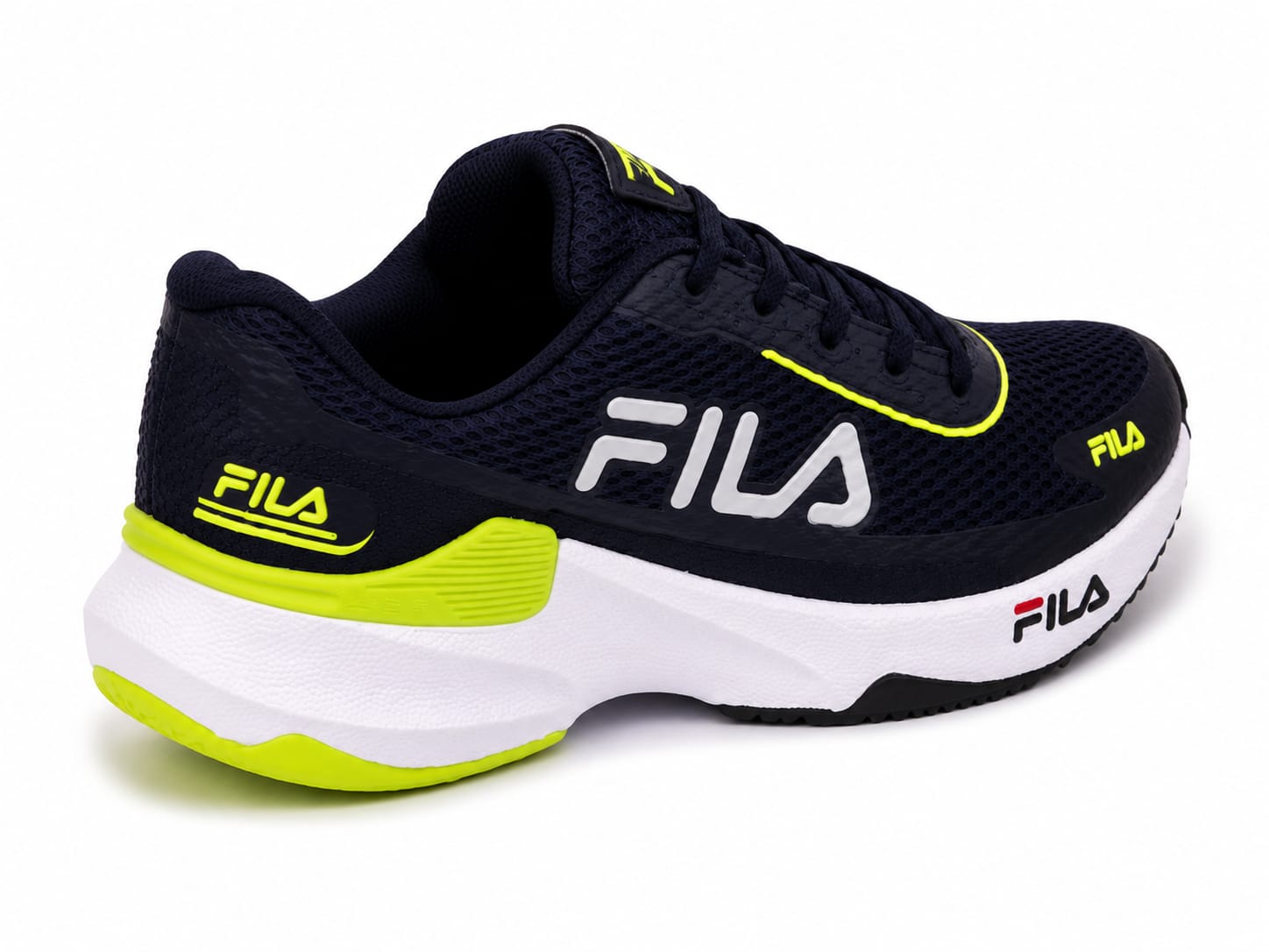 Tênis Esportivo Fila Unissex Preto com Detalhes Verde Neon – Conforto, Leveza e Estilo para Caminhada, Academia - Imagem 4