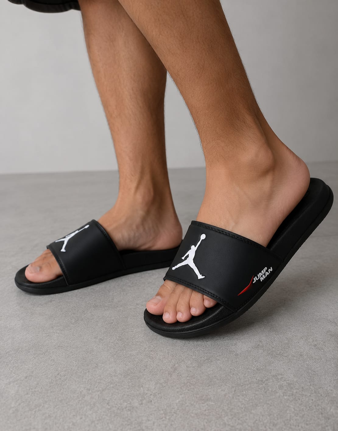Sandália Slide Preta Unissex Confortável com Tira Anatômica – Chinelo Casual para Dia a Dia