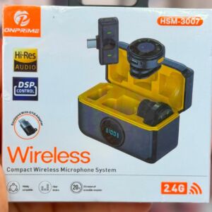 Microfone Sem Fio Onprime HSM-3007 2.4GHz DSP para Celular