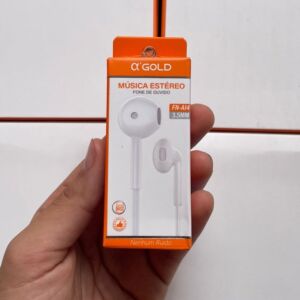 Fone de Ouvido P2 3,5mm Branco com Microfone e Extra Bass