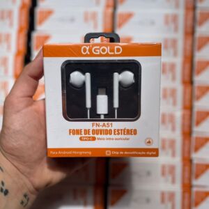Fone de Ouvido com Fio Tipo-C FN-A51 – Intra-Auricular para Celular e Dispositivos USB-C