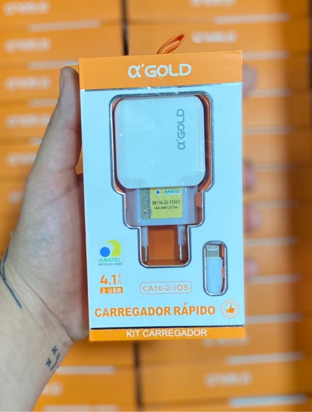 Carregador Gold 4.1 para iPhone CA16-2 / CA09-2 – 20,5W com Cabo USB