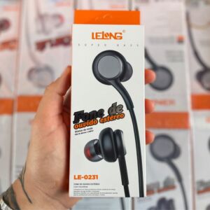 Fone de Ouvido Lelong LE-0231 com Fio P2 3,5mm Estéreo Super Bass com Microfone