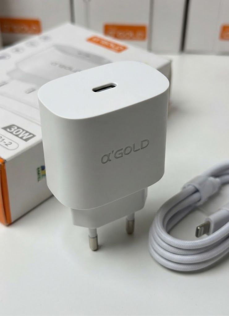 Carregador Turbo A'Gold PRO CA31-2 30W USB-C com Cabo USB-C para Lightning para iPhone - Imagem 2