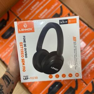 Fone de Ouvido Headset Bluetooth 5.3 Lehmox LEF-1023B Over-Ear Estéreo 40mm