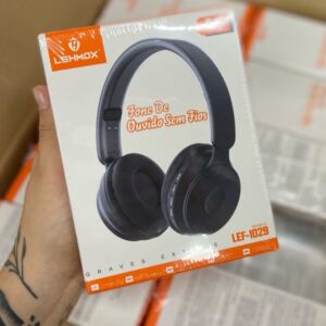 Fone de Ouvido Bluetooth Lehmox LEF-1029 Headphone Sem Fio Graves Extras Rádio FM Micro SD