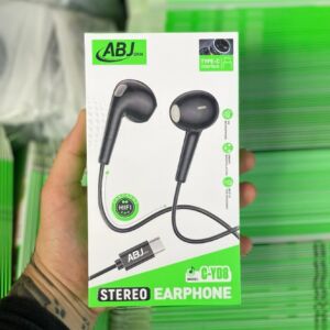 Fone de Ouvido ABJ C-Y08 Tipo-C Stereo HiFi com Microfone e Controle