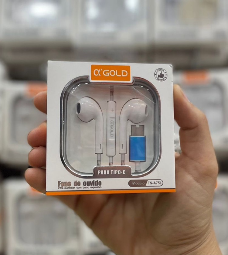 Fone de Ouvido Tipo-C A'Gold FN-A75L