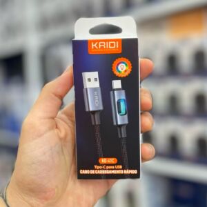 Cabo Kaidi KD-41C USB para Tipo-C – Carregamento Rápido e Alta Durabilidade