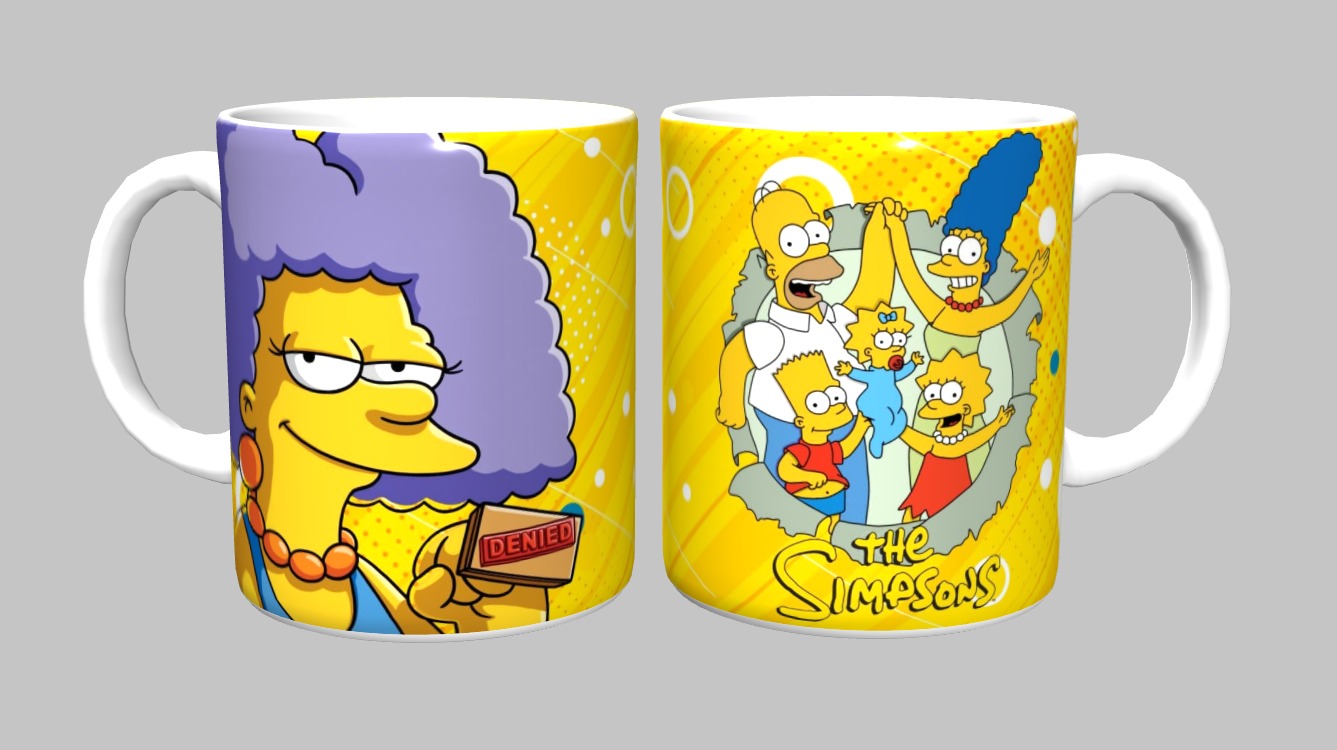 Caneca Patty Bouvier Simpsons 325ml Amarela – Caneca Geek Colecionável Os Simpsons