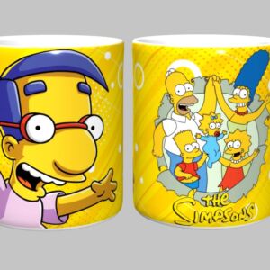 Caneca The Simpsons 325ml Porcelana Branca Sublimada