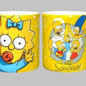 Caneca Simpsons 325ml Porcelana Branca Personalizada