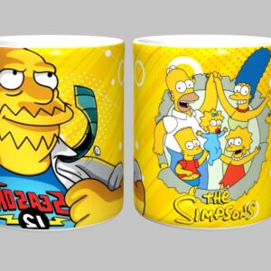 Caneca The Simpsons 325ml – Porcelana Branca com Estampa