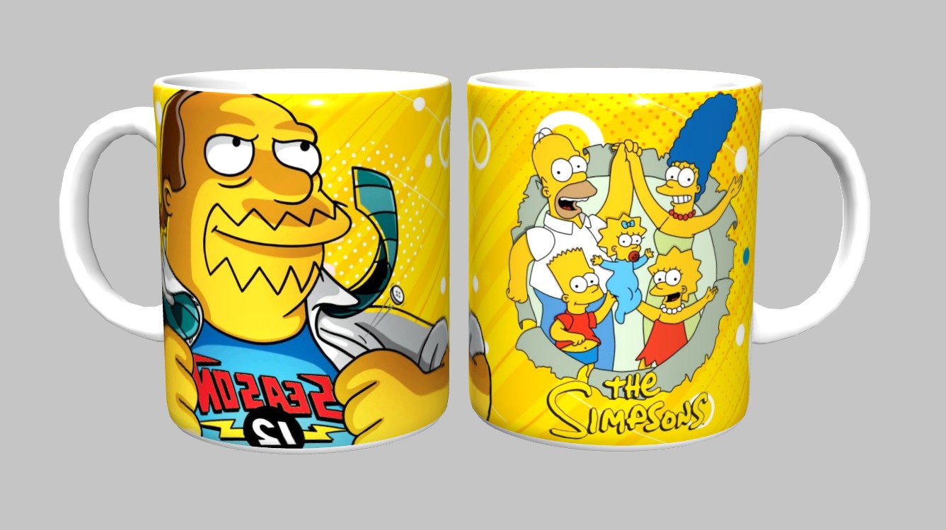 Caneca The Simpsons 325ml – Porcelana Branca com Estampa