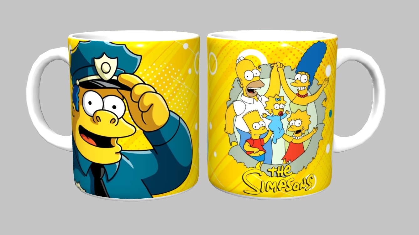 Caneca Simpsons 325ml – Caneca de Porcelana Branca Sublimada