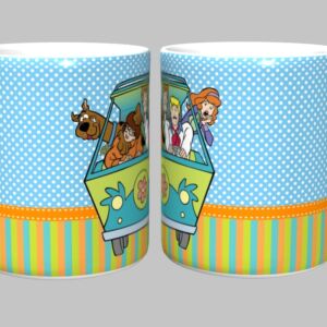 Caneca Scooby-Doo 325ml Porcelana Branca Sublimada Presente Fã