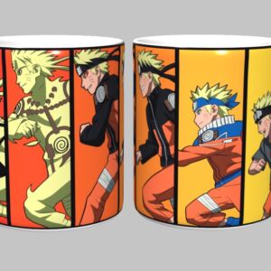 Caneca Naruto Shippuden 325ml de Porcelana Branca – Estampa Sublimada Anime Naruto