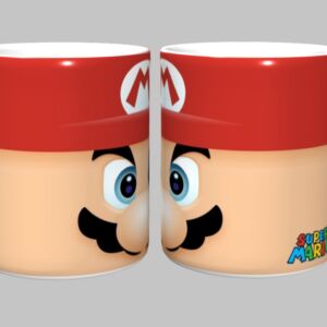 Caneca Mario 325ml Porcelana Branca Sublimada
