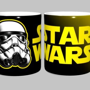 Caneca Star Wars 325ml Porcelana Branca Sublimada – Presente Geek, Colecionável e Decoração