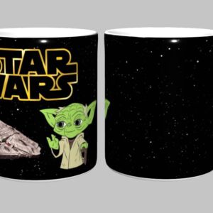 Caneca Star Wars 325ml Porcelana Branca Sublimada