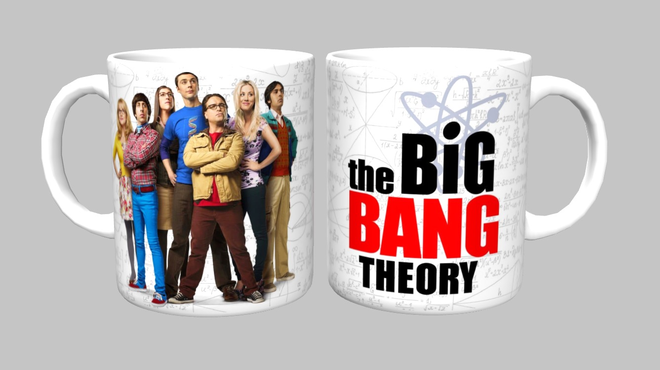 Caneca The Big Bang Theory 325ml Porcelana Branca Sublimada Série