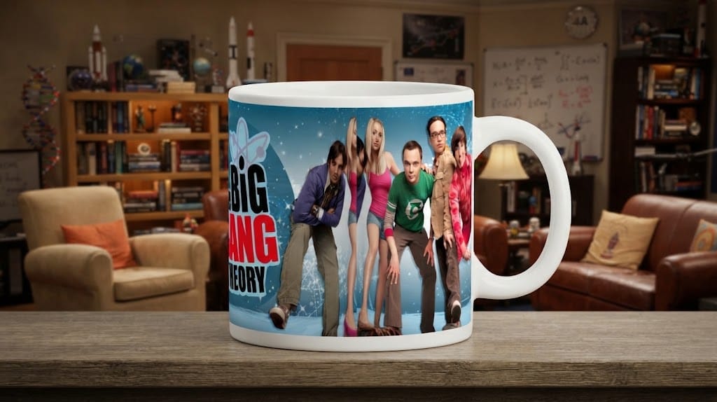 Caneca The Big Bang Theory 325ml Porcelana Branca Sublimada Geek Série Presente - Imagem 2