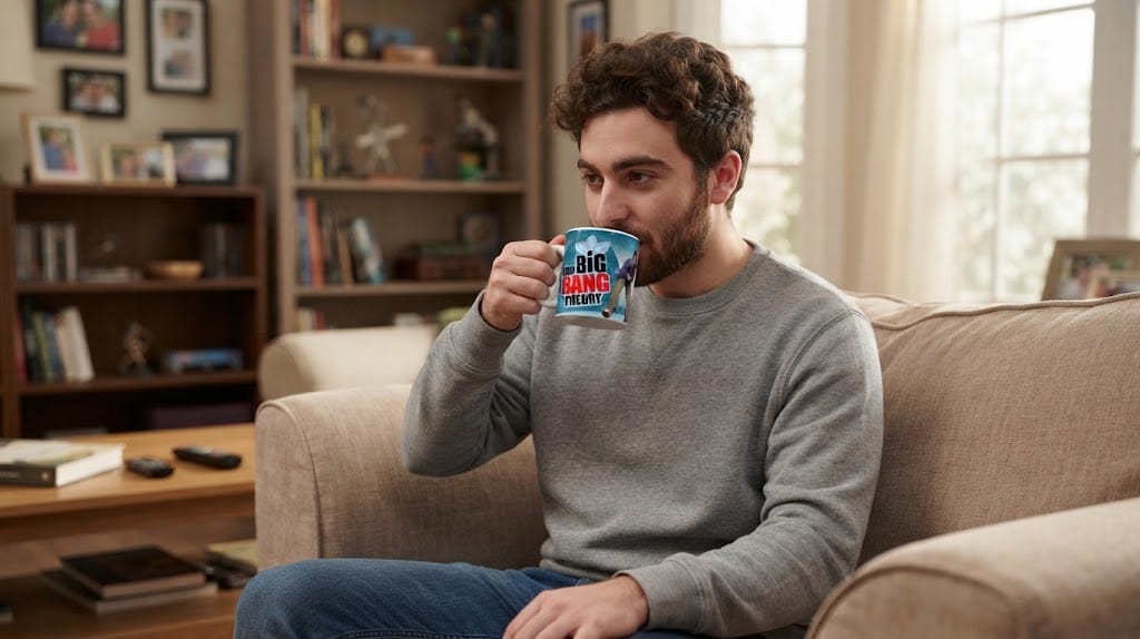Caneca The Big Bang Theory 325ml Porcelana Branca Sublimada Geek Série Presente - Imagem 3