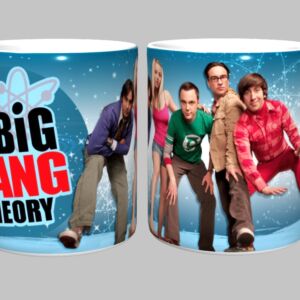 Caneca The Big Bang Theory 325ml Porcelana Branca Sublimada Geek Série Presente