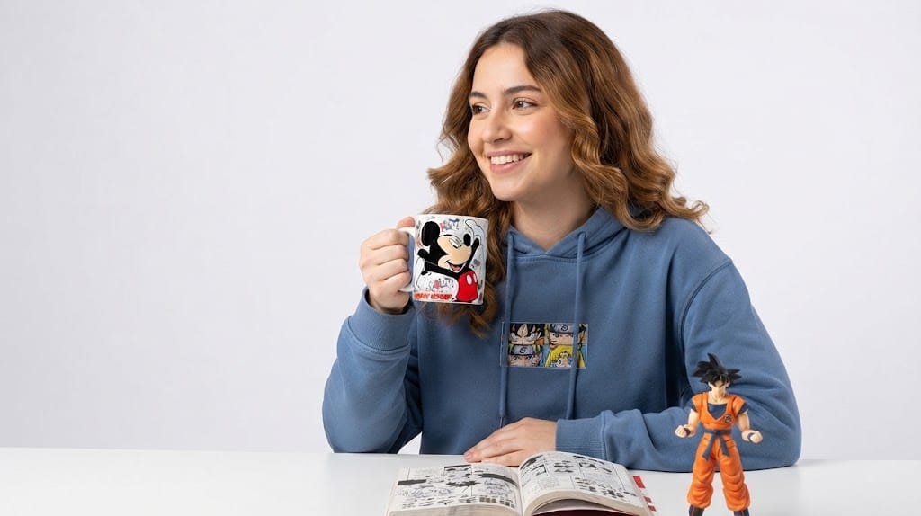 Caneca Mickey Mouse 325ml de Porcelana Branca Sublimada - Imagem 3