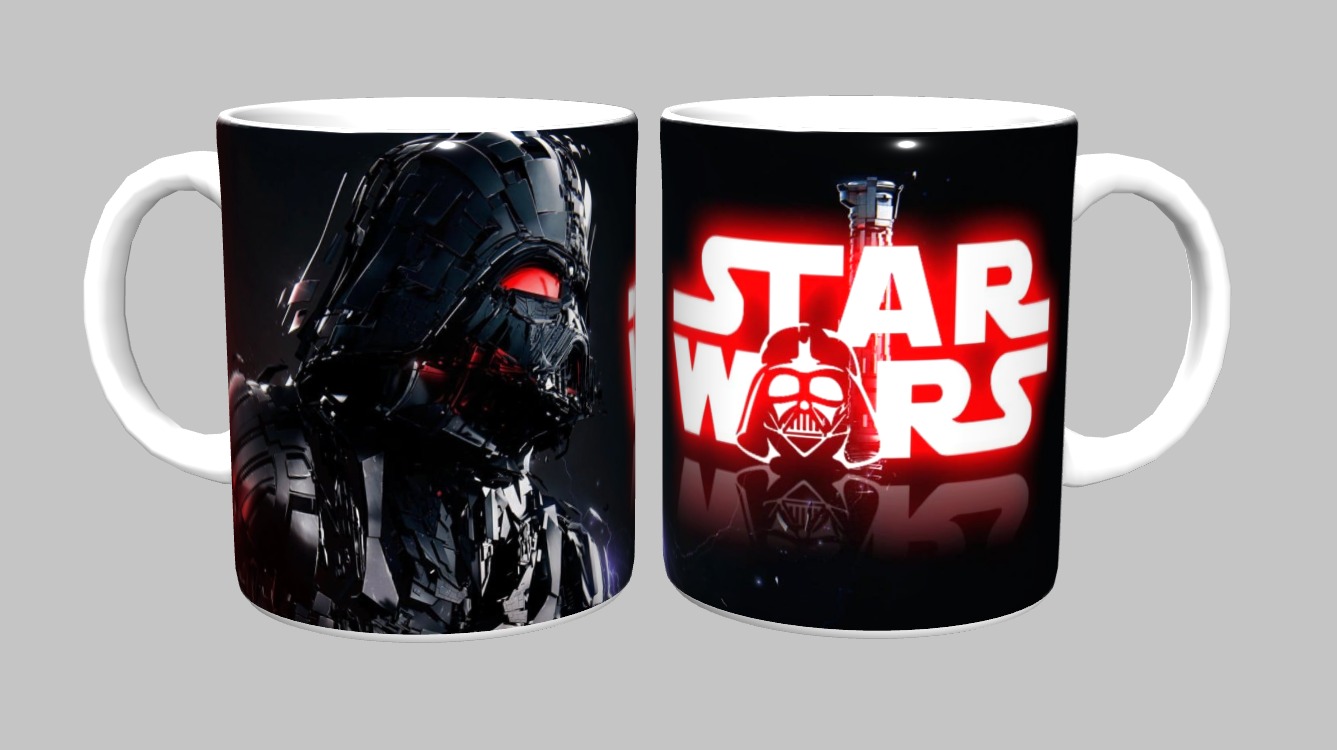 Caneca Star Wars 325ml Porcelana Branca Sublimada Presente Geek - Imagem 3