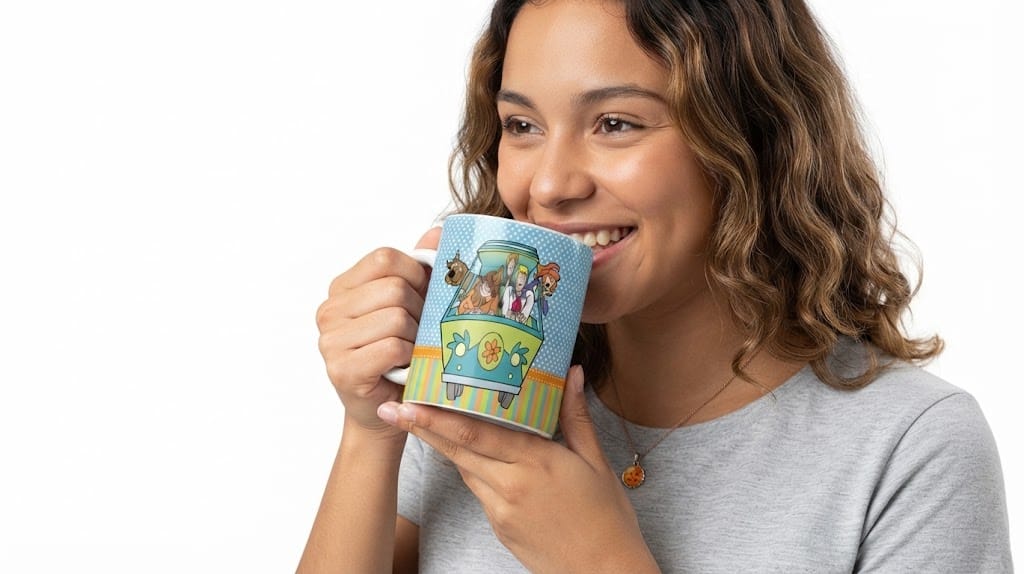 Caneca Scooby-Doo 325ml Porcelana Branca Sublimada Presente Fã - Imagem 3