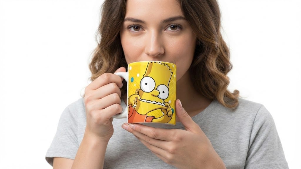 Caneca Simpsons 325ml de Porcelana – Estampa Amarela - Imagem 2