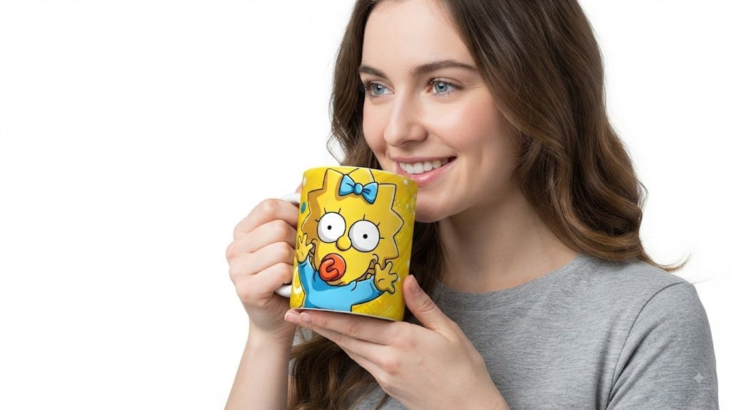 Caneca Simpsons 325ml Porcelana Branca Personalizada - Imagem 2