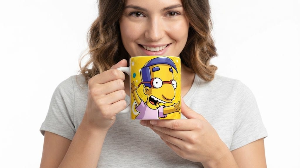 Caneca The Simpsons 325ml Porcelana Branca Sublimada - Imagem 2
