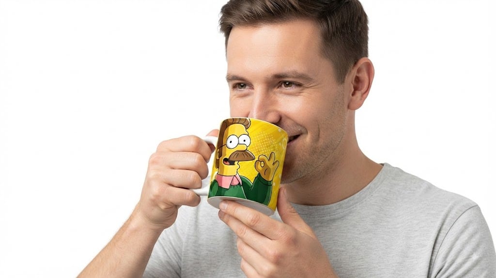 Caneca The Simpsons 325ml Porcelana Branca Sublimada - Imagem 2