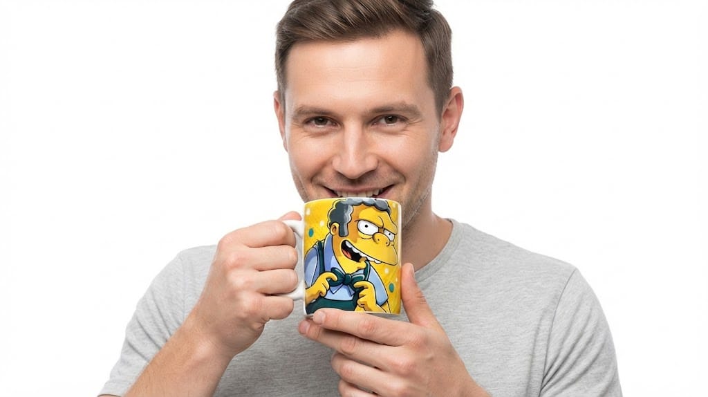 Caneca The Simpsons 325ml Porcelana Branca Sublimada - Imagem 3