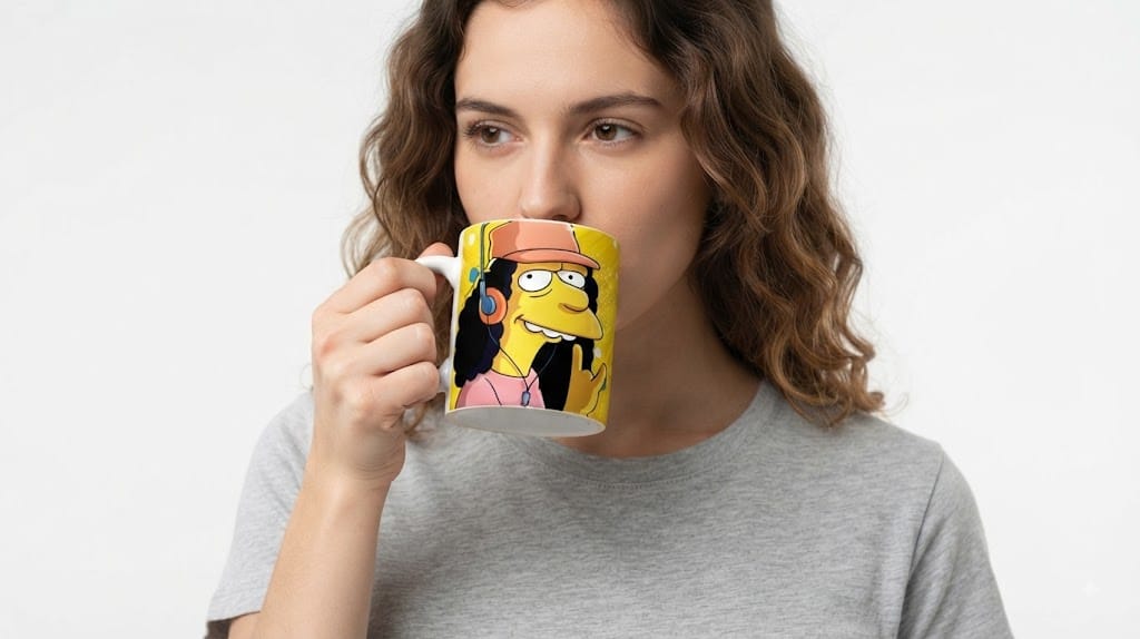Caneca The Simpsons 325ml Porcelana Branca Sublimada - Imagem 2