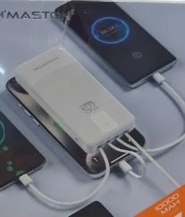 Carregador Portátil H’MASTON H967 10.000mAh 22,5W Turbo com Cabos Integrados e Display Digital - Imagem 2