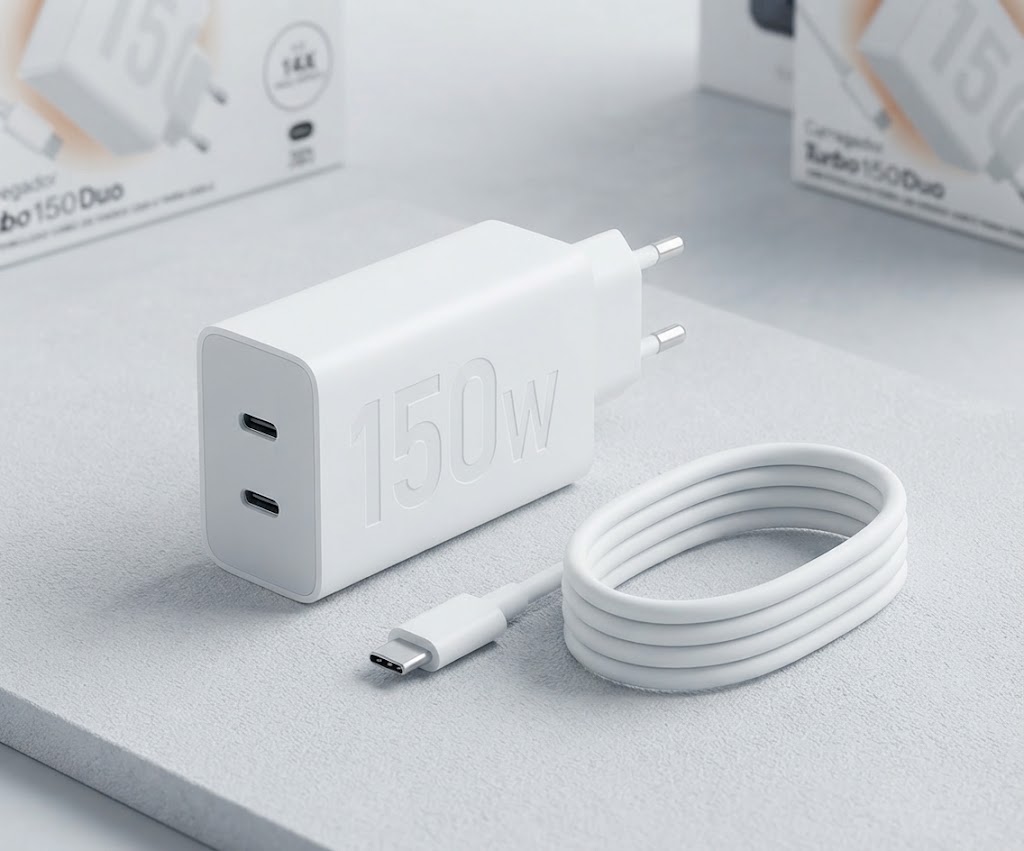 Carregador 150W USB-C Power Delivery com Cabo – Carregamento Super Rápido para Celular, Tablet e Notebook - Imagem 2
