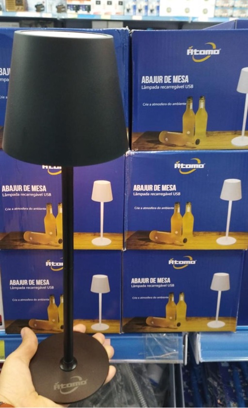 Luminária LED de Garrafa 3 Cores Touch Recarregável USB-C 5W Decorativa - Imagem 2
