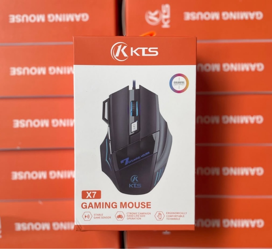 Mouse Gamer X7 2400 DPI 7 Botões Fire Key LED 4 Cores USB
