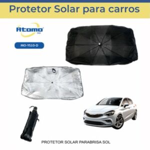 Protetor Solar Para Para-brisa Automotivo Dobrável 130x80cm 10 Hastes
