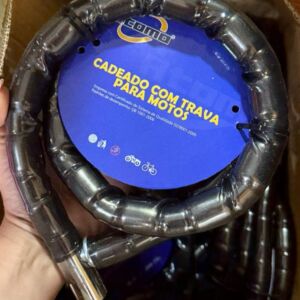 Trava Antifurto para Moto e Bicicleta Cabo de Aço Reforçado Blindado