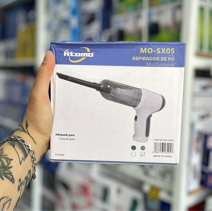 Mini Aspirador Portátil 120W 9000Pa Recarregável USB para Carro Casa e Escritório
