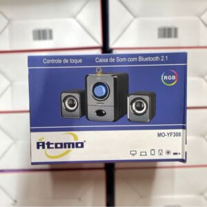 Caixa de Som Átomo MO-YF308 2.1 Bluetooth USB 11W RMS Subwoofer LED RGB